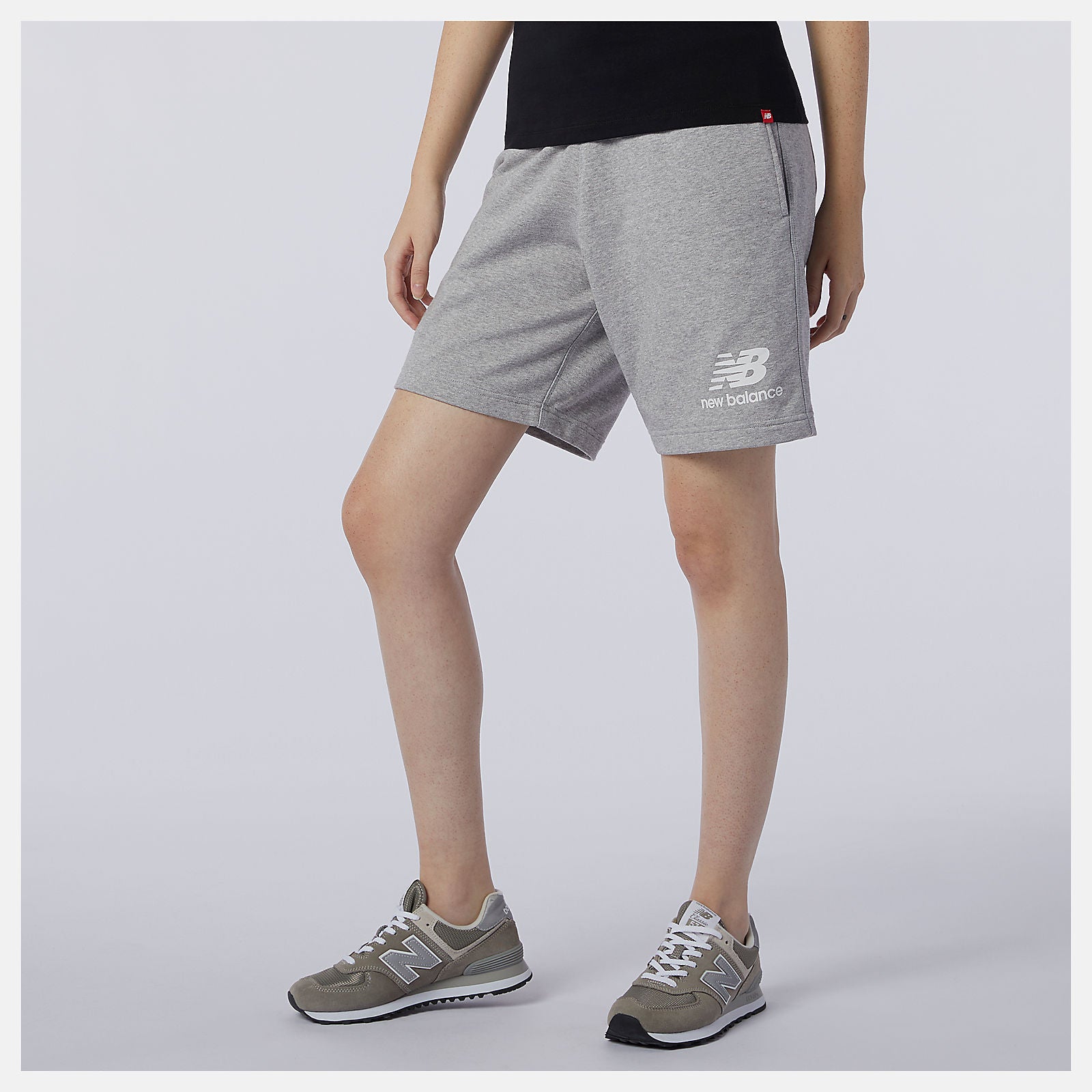 Athletic Grey NB Essentials Stacked Logo Short / New Balance Women|Men