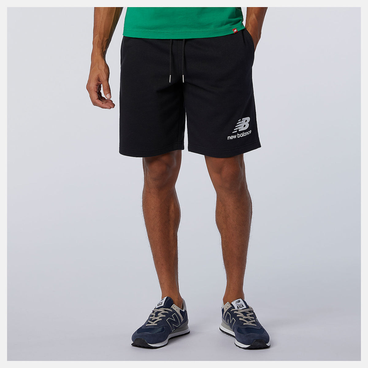 Black NB Essentials Stacked Logo Short / New Balance Women|Men