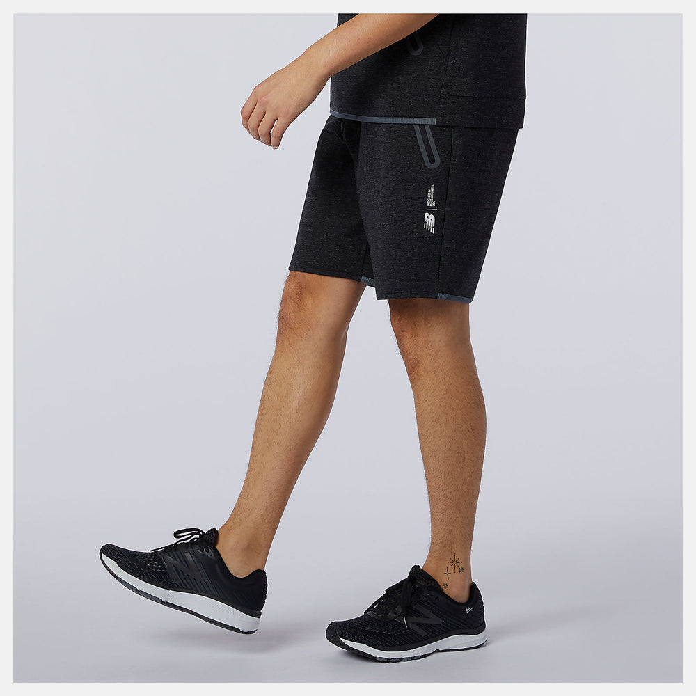 Black Heather Fortitech Fleece Short / New Balance Men