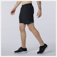 Black/Grey Fortitech 7 inch 2 In 1 Short / New Balance Men
