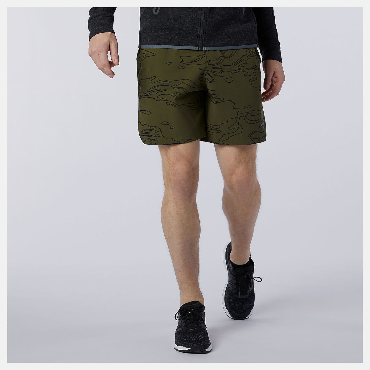 Oak Leaf Green Fortitech Graphic 7 inch Woven Short / New Balance Men