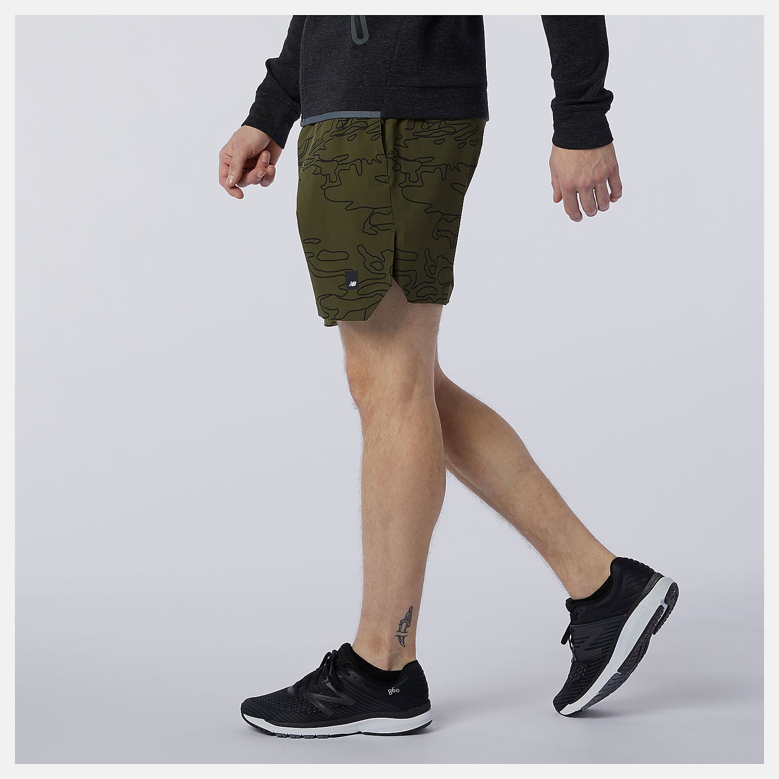 Oak Leaf Green Fortitech Graphic 7 inch Woven Short / New Balance Men