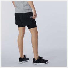 Black Q Speed Fuel 2 in 1 5 Inch Short / New Balance Men