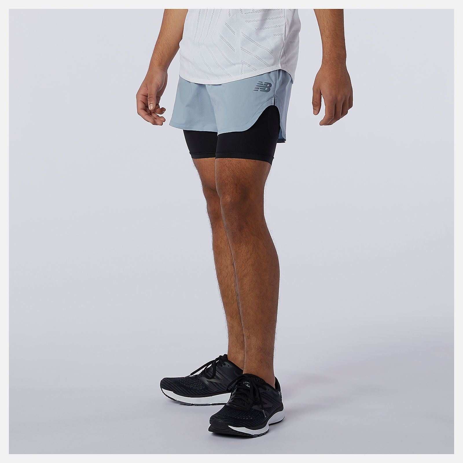 Light Slate Q Speed Fuel 2 in 1 5 Inch Short / New Balance Men