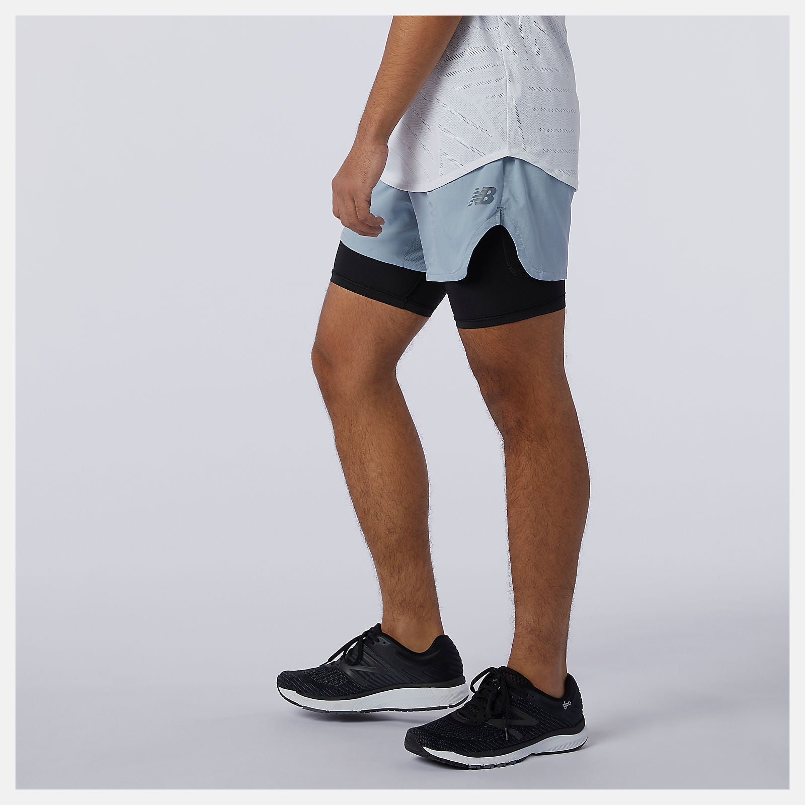 Light Slate Q Speed Fuel 2 in 1 5 Inch Short / New Balance Men