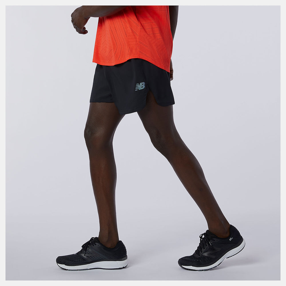Black Q Speed Fuel 5 Inch Short / New Balance Men