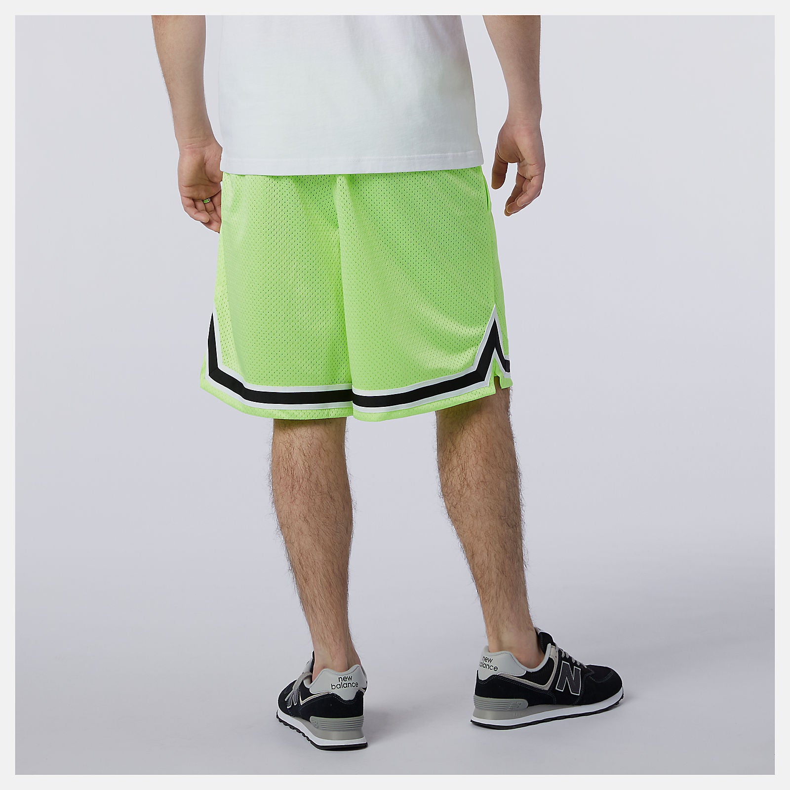 Bleached Lime Glo NB Athletics Psy Varsity Mesh Short / New Balance Men