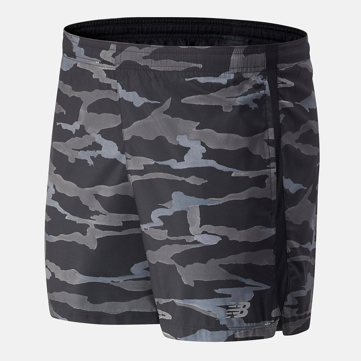 Black/Grey Printed Accelerate 5 In Short / New Balance Men
