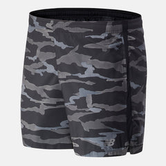 Black/Grey Printed Accelerate 5 In Short / New Balance Men