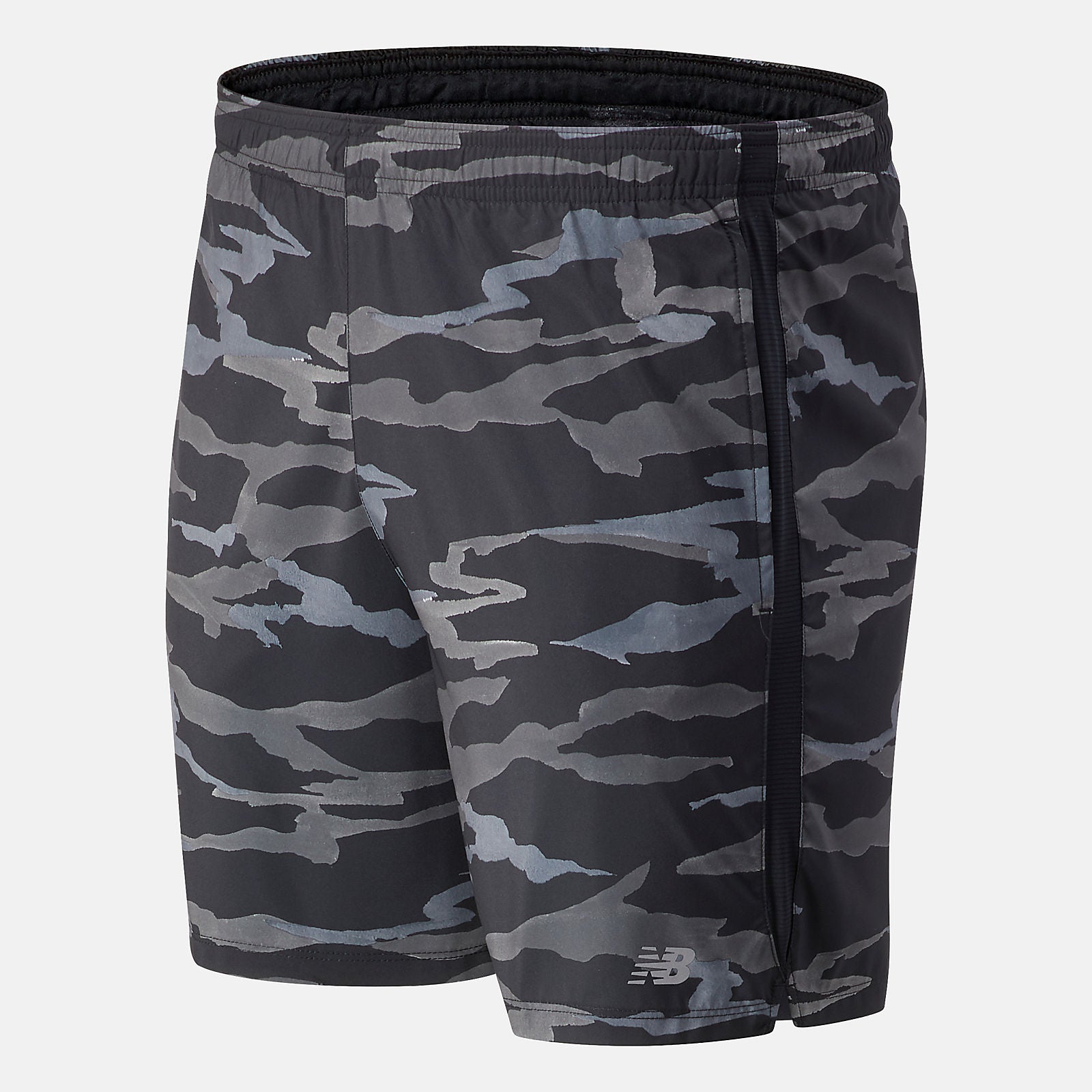 Black/Grey Printed Accelerate 7 In Short / New Balance Men