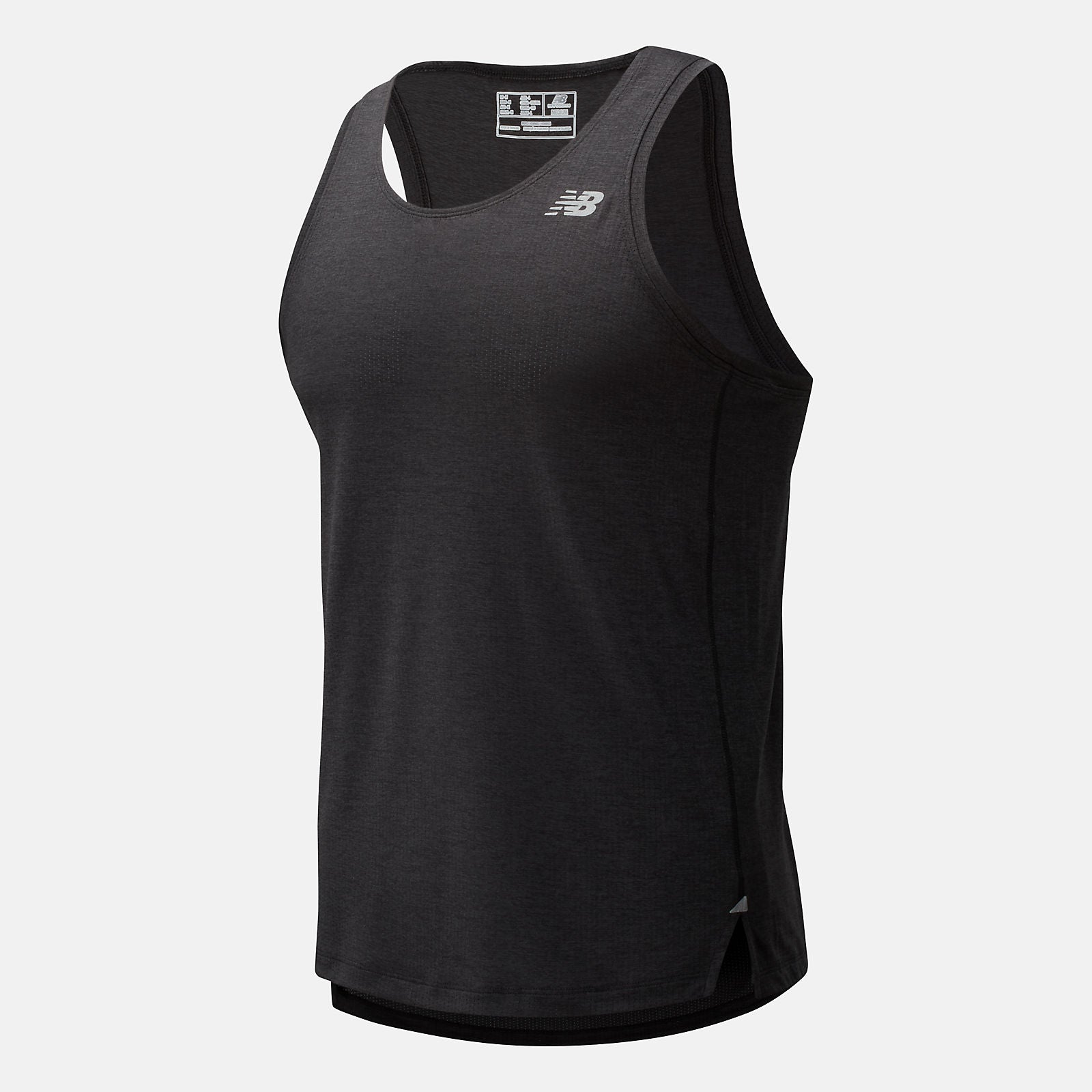 Black Heather Impact Run Singlet / New Balance Men