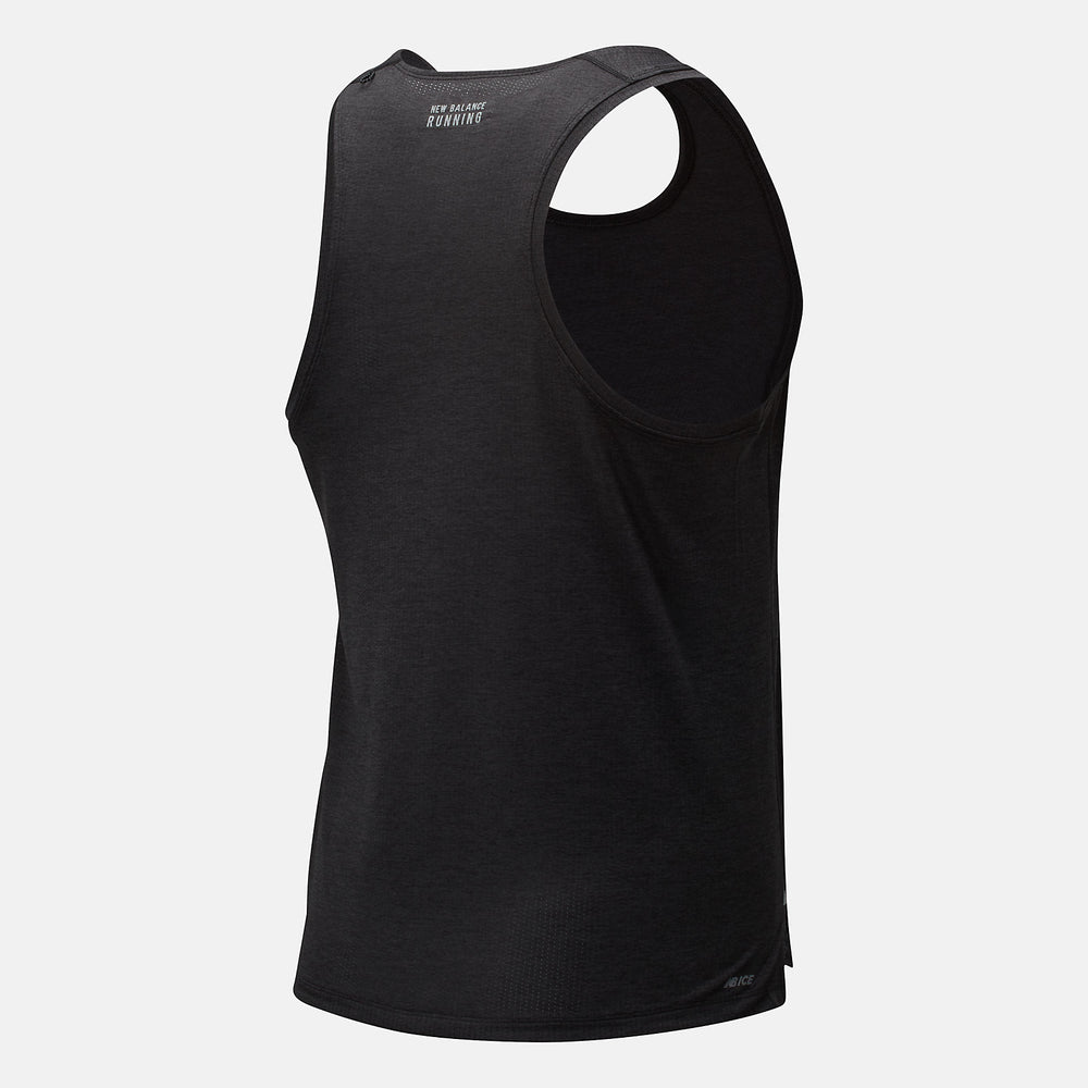 Black Heather Impact Run Singlet / New Balance Men