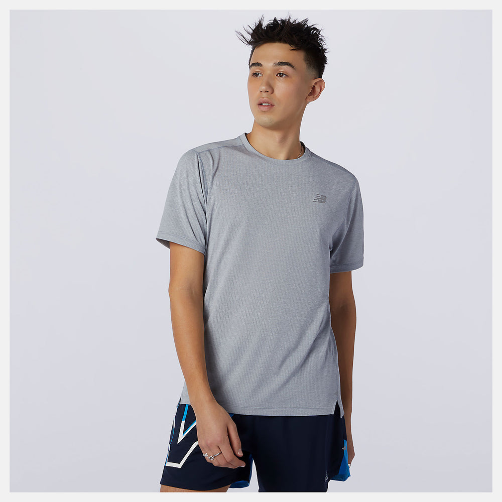 Athletic Grey Impact Run Short Sleeve / New Balance Men