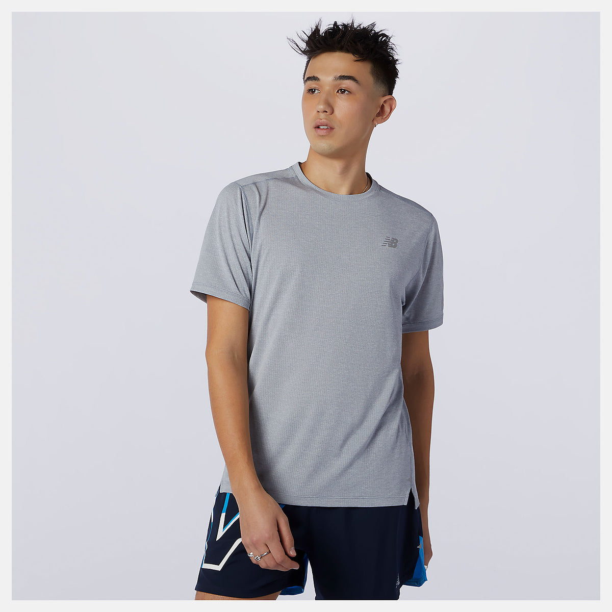 Athletic Grey Impact Run Short Sleeve / New Balance Men