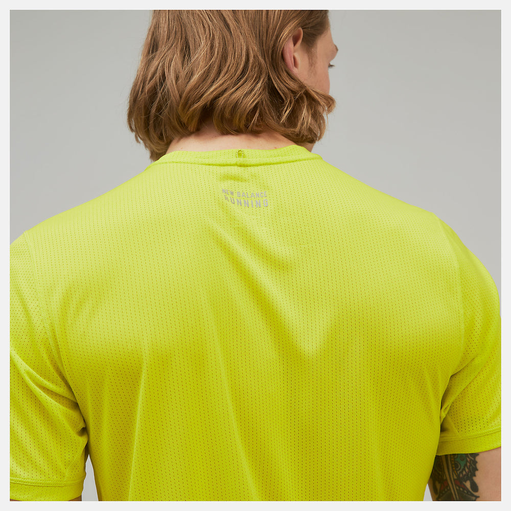 Sulpher Yellow Impact Run Short Sleeve / New Balance Men