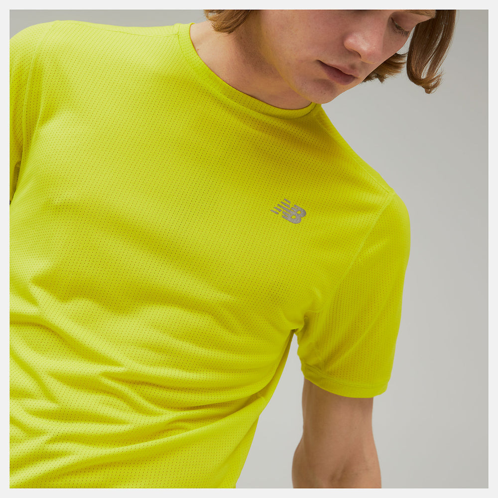 Sulpher Yellow Impact Run Short Sleeve / New Balance Men