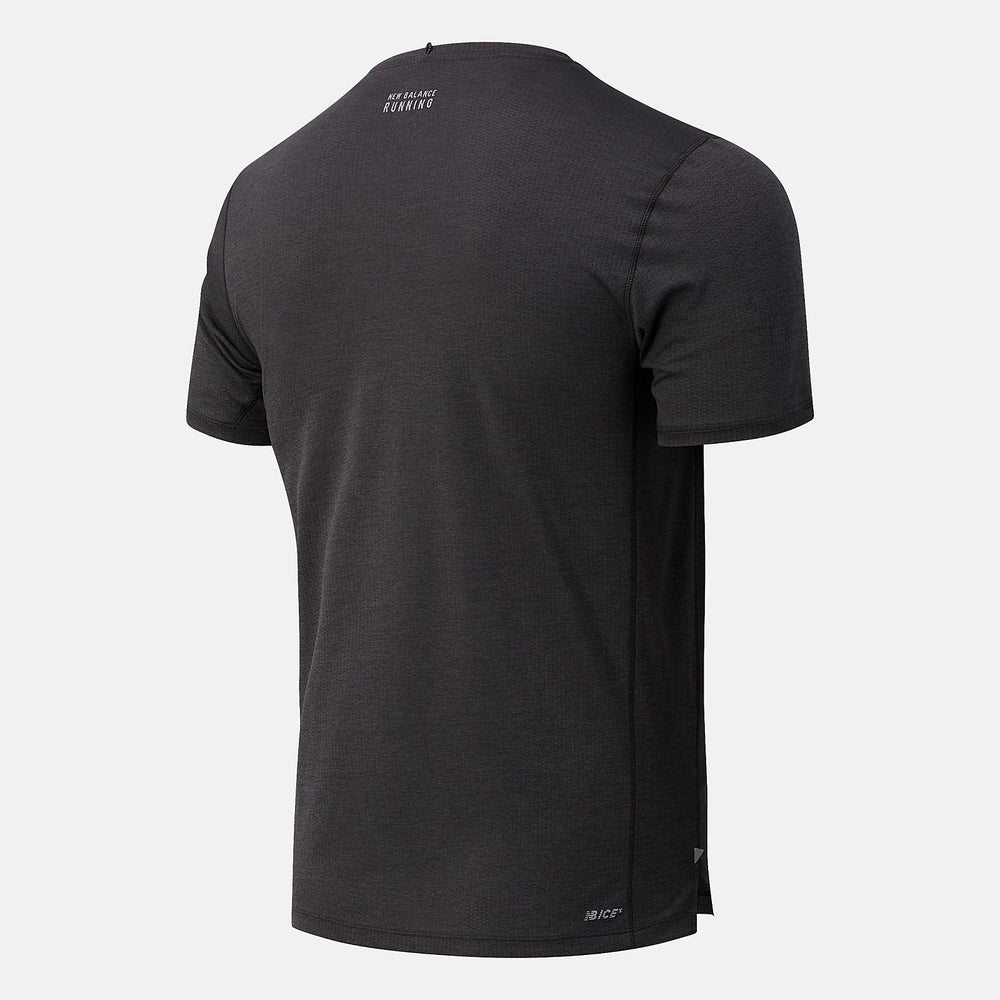 Black Heather RFL Impact Run Short Sleeve / New Balance Men