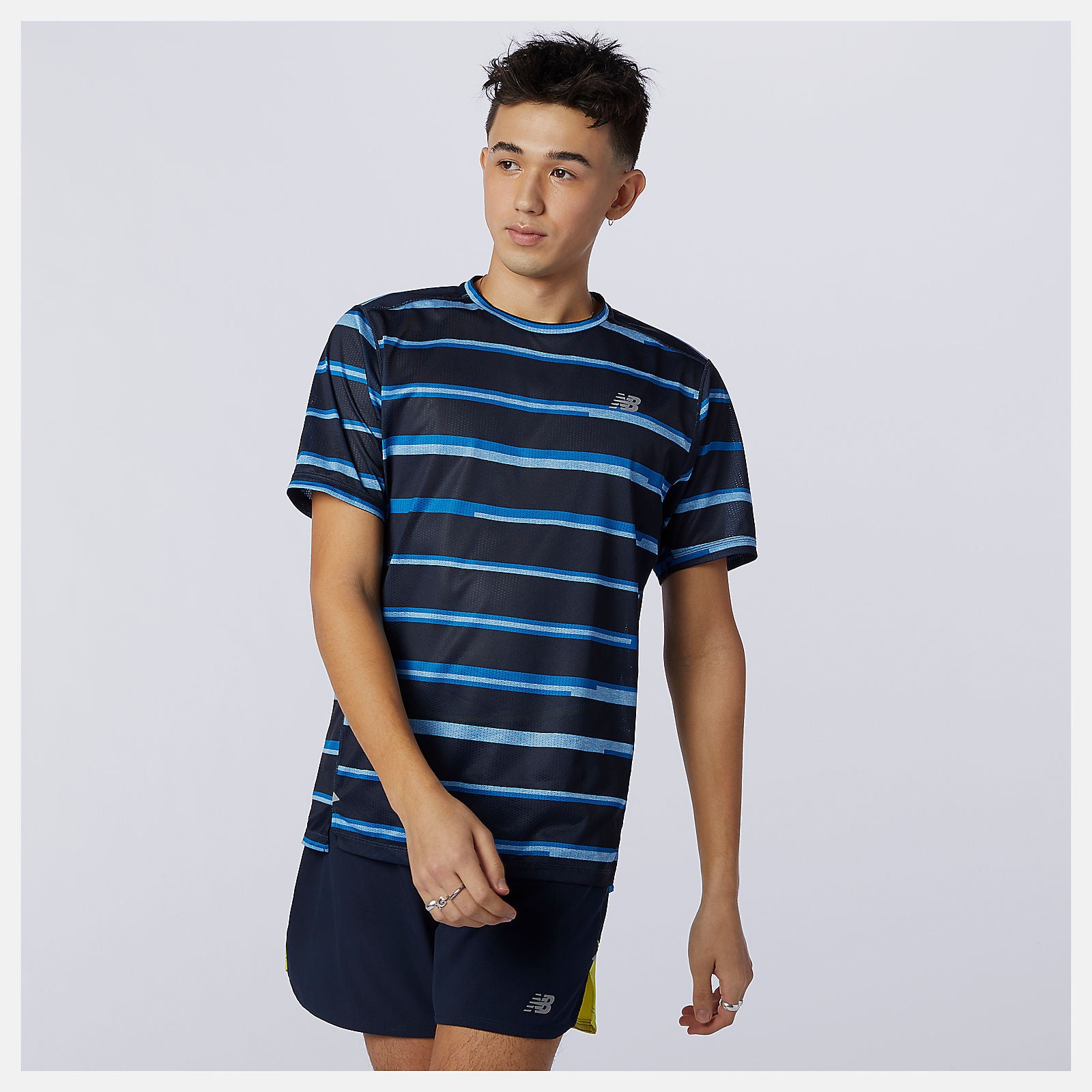 Helium Printed Impact Run Short Sleeve / New Balance Men