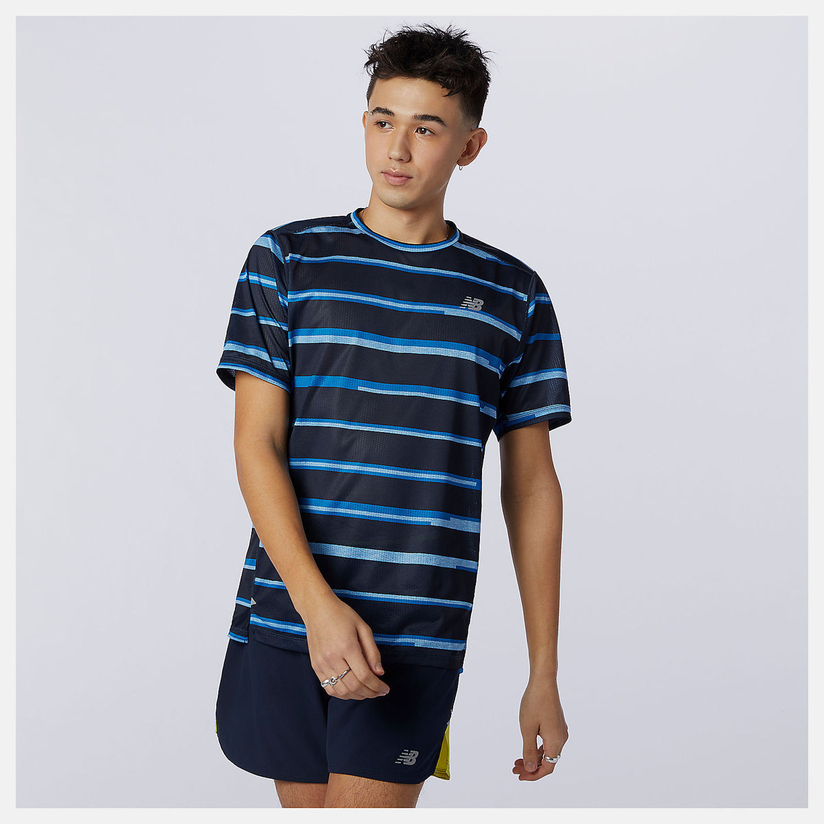 Helium Printed Impact Run Short Sleeve / New Balance Men