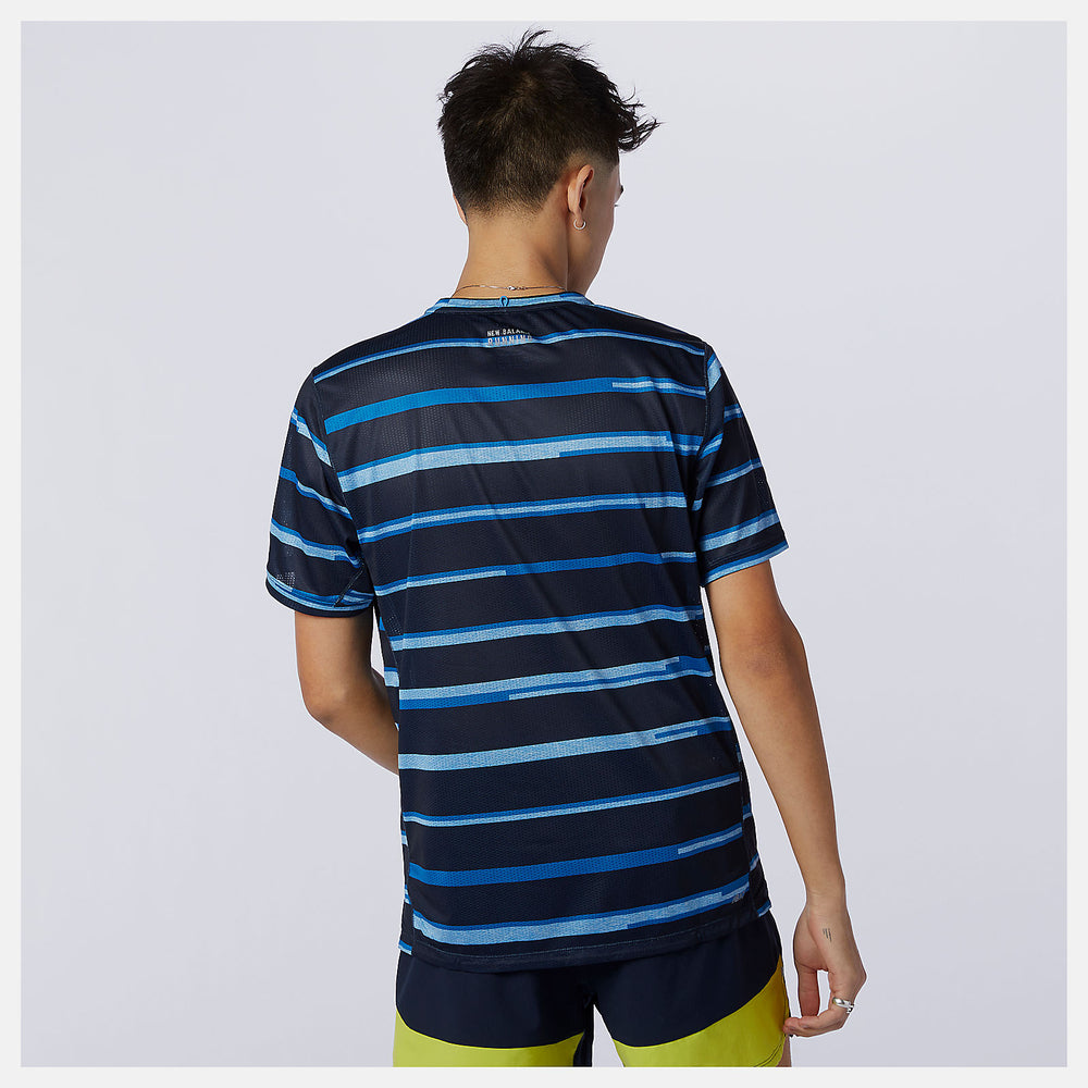 Helium Printed Impact Run Short Sleeve / New Balance Men