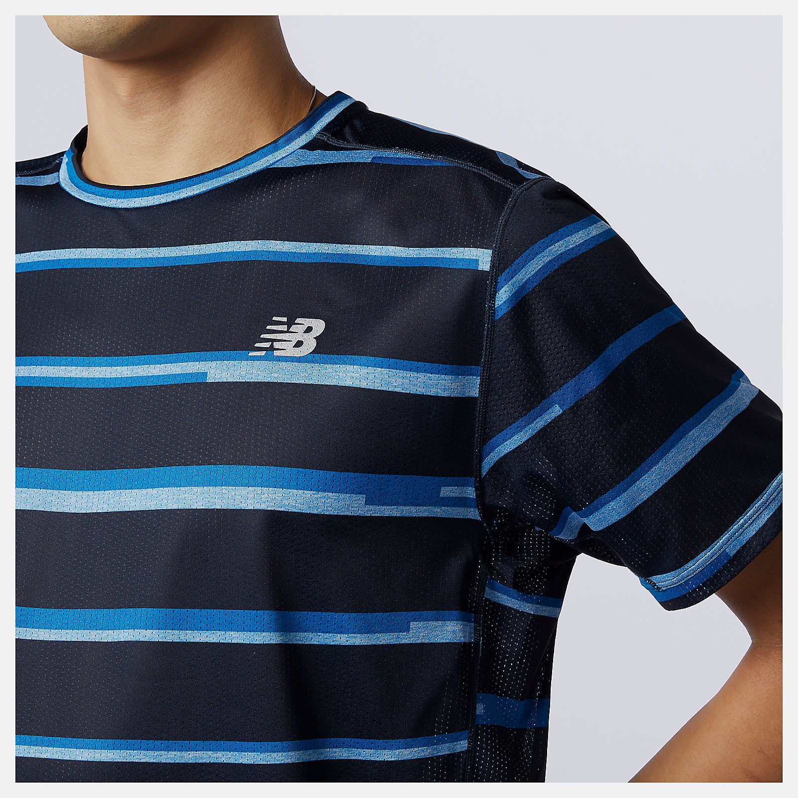 Helium Printed Impact Run Short Sleeve / New Balance Men