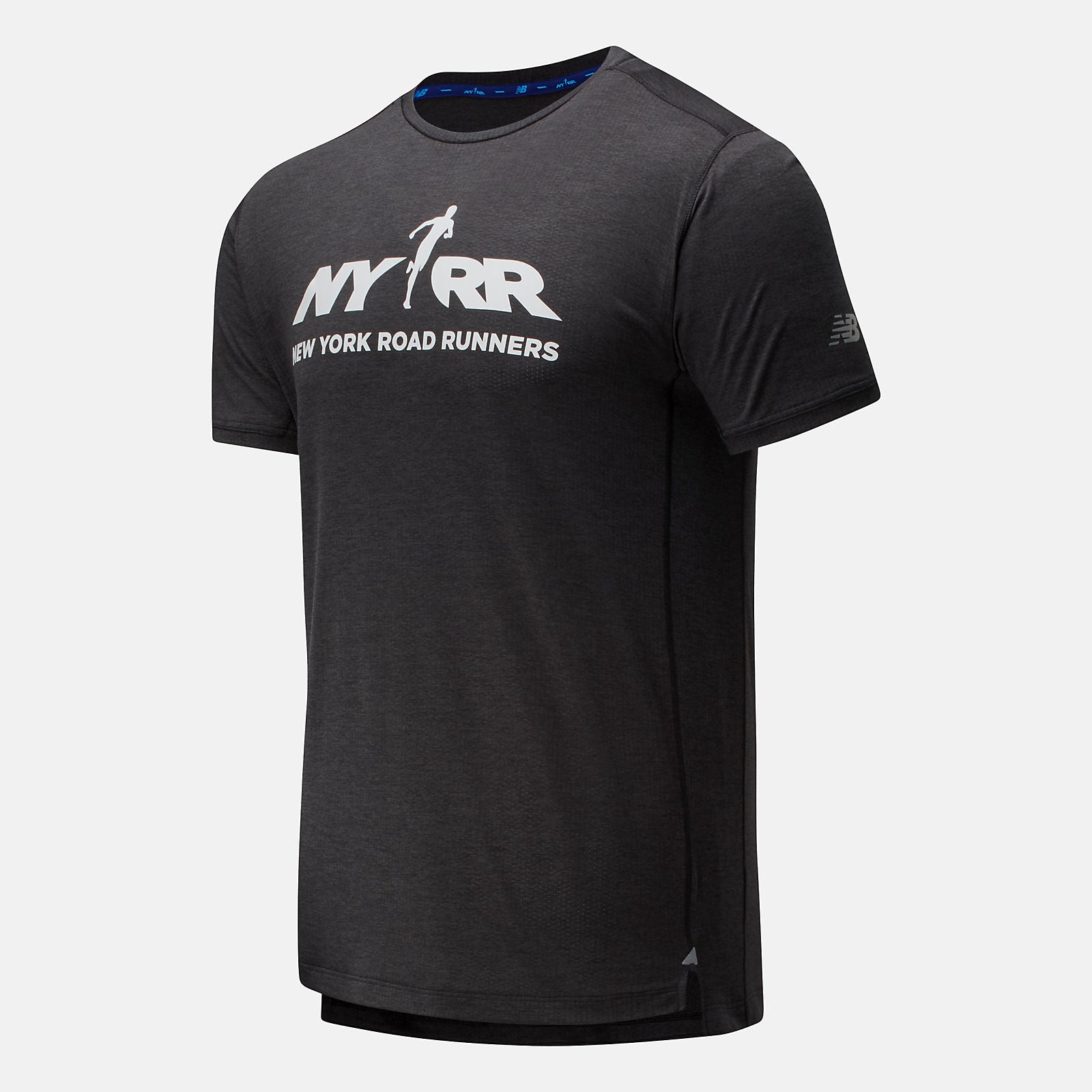 Black Heather RFL Printed Impact Run Short Sleeve / New Balance Men