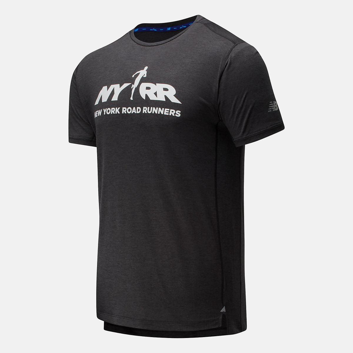 Black Heather RFL Printed Impact Run Short Sleeve / New Balance Men