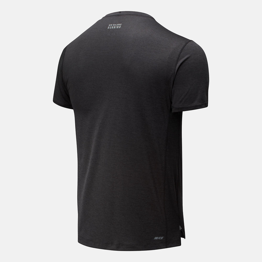 Black Heather RFL Printed Impact Run Short Sleeve / New Balance Men