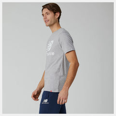 Athletic Grey Essentials Stacked Logo Tee / New Balance Men