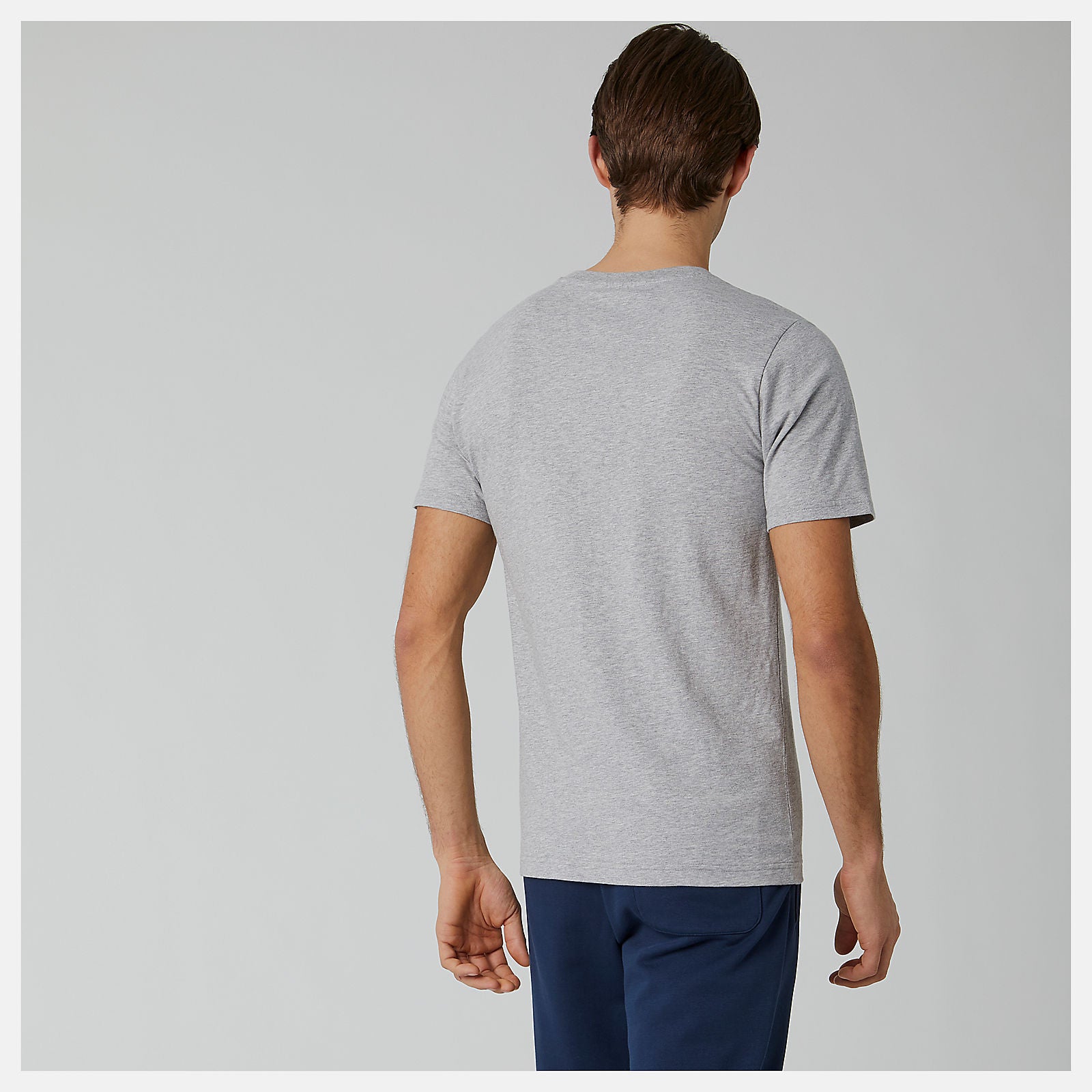 Athletic Grey Essentials Stacked Logo Tee / New Balance Men