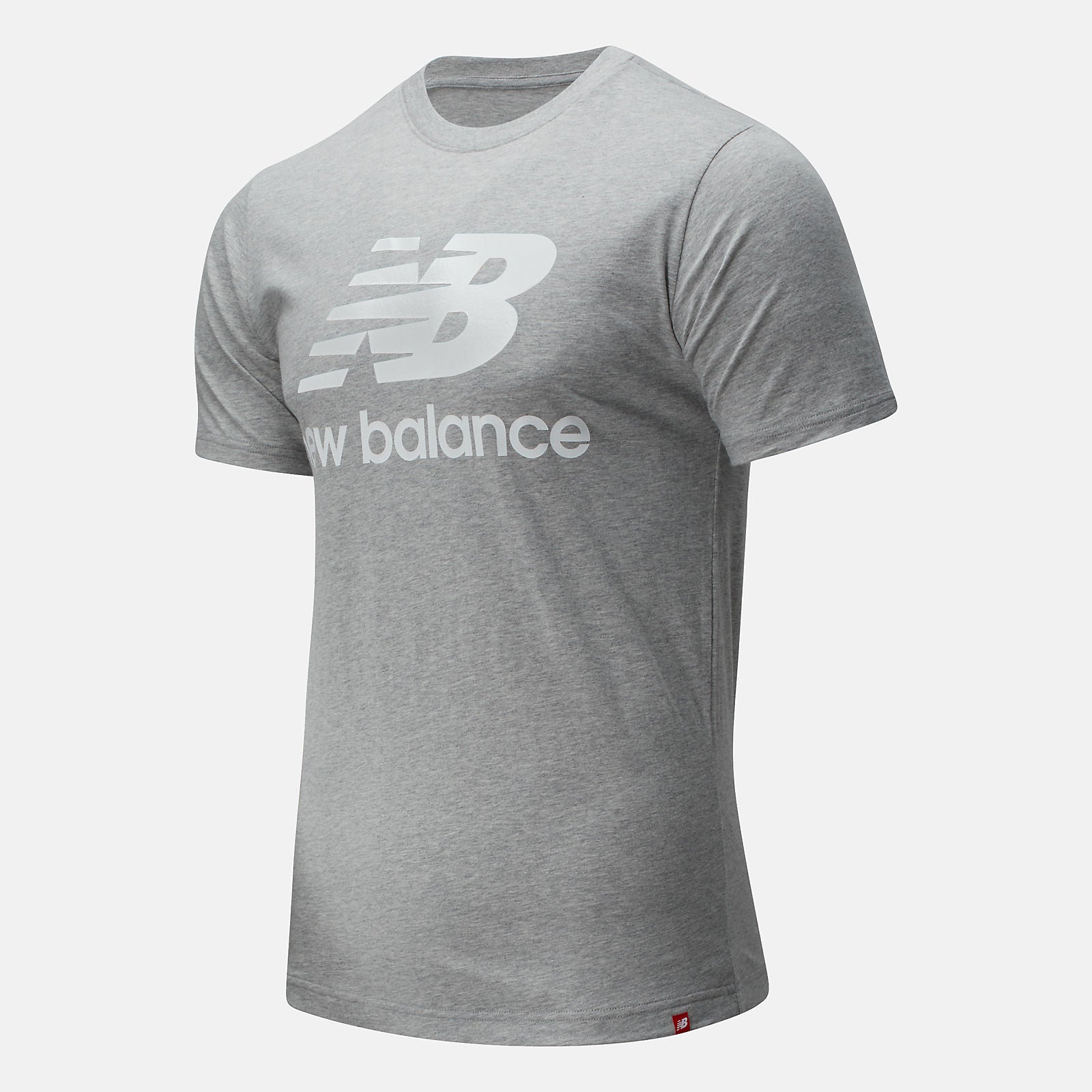 Athletic Grey Essentials Stacked Logo Tee / New Balance Men