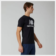 Black Essentials Stacked Logo Tee / New Balance Men