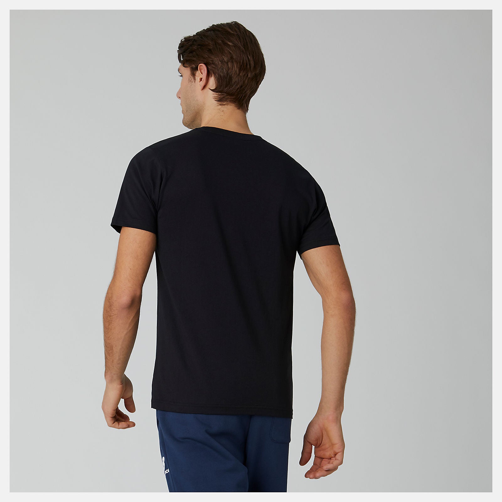 Black Essentials Stacked Logo Tee / New Balance Men