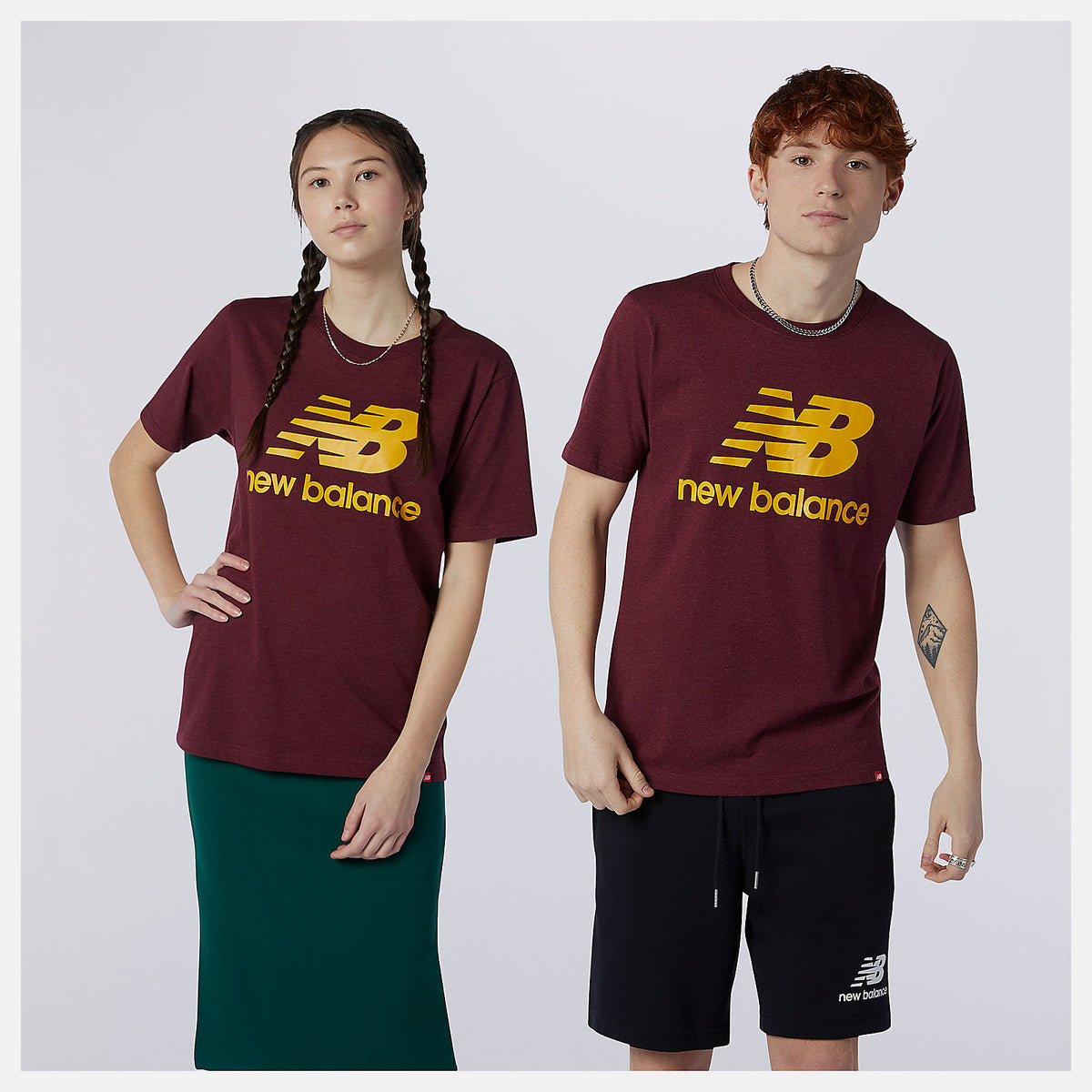 Garnet Essentials Stacked Logo Tee / New Balance Men