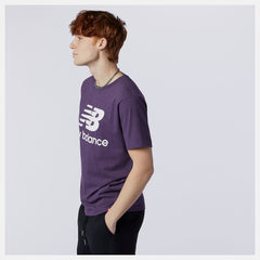 Prism Purple Essentials Stacked Logo Tee / New Balance Men