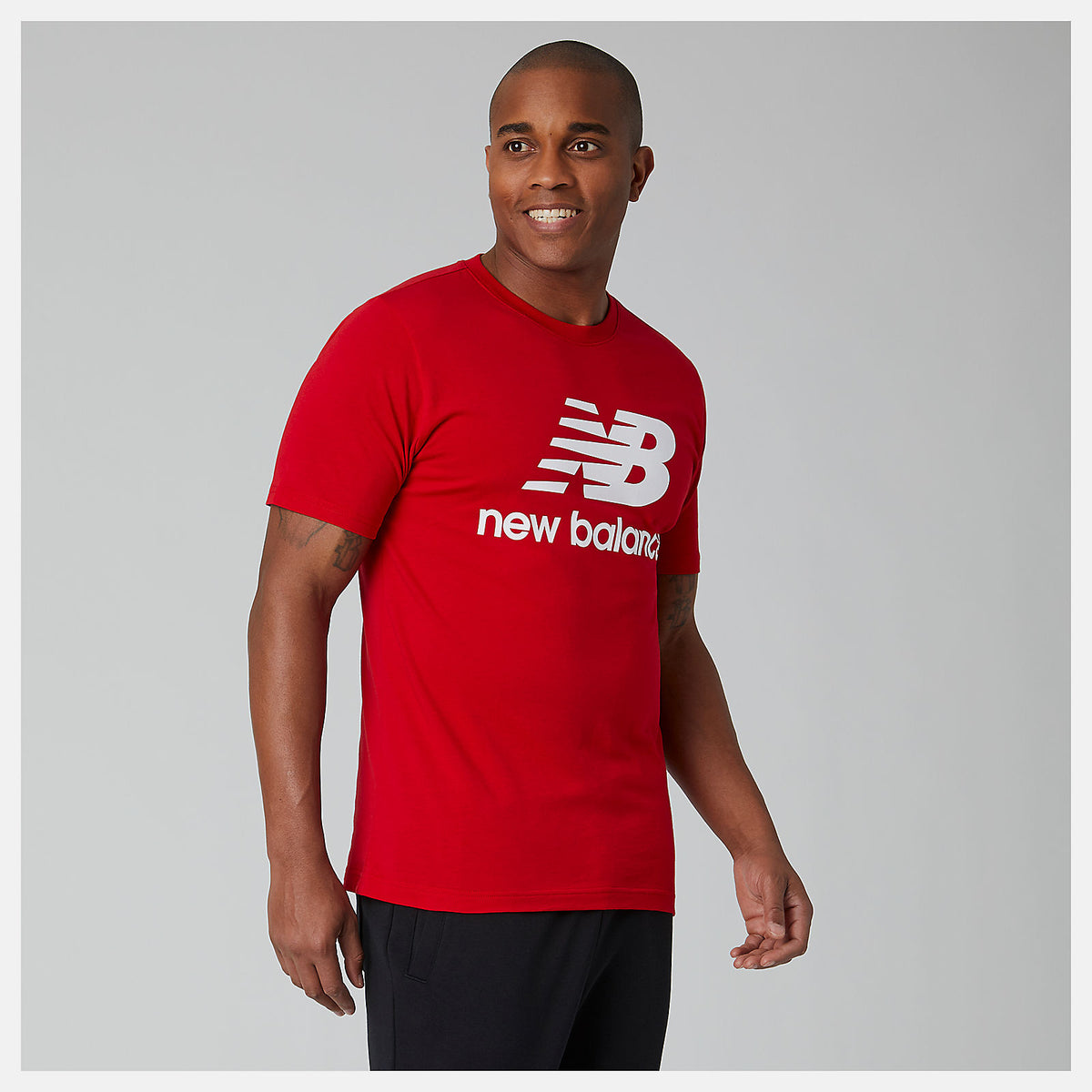 Team Red Essentials Stacked Logo Tee / New Balance Men