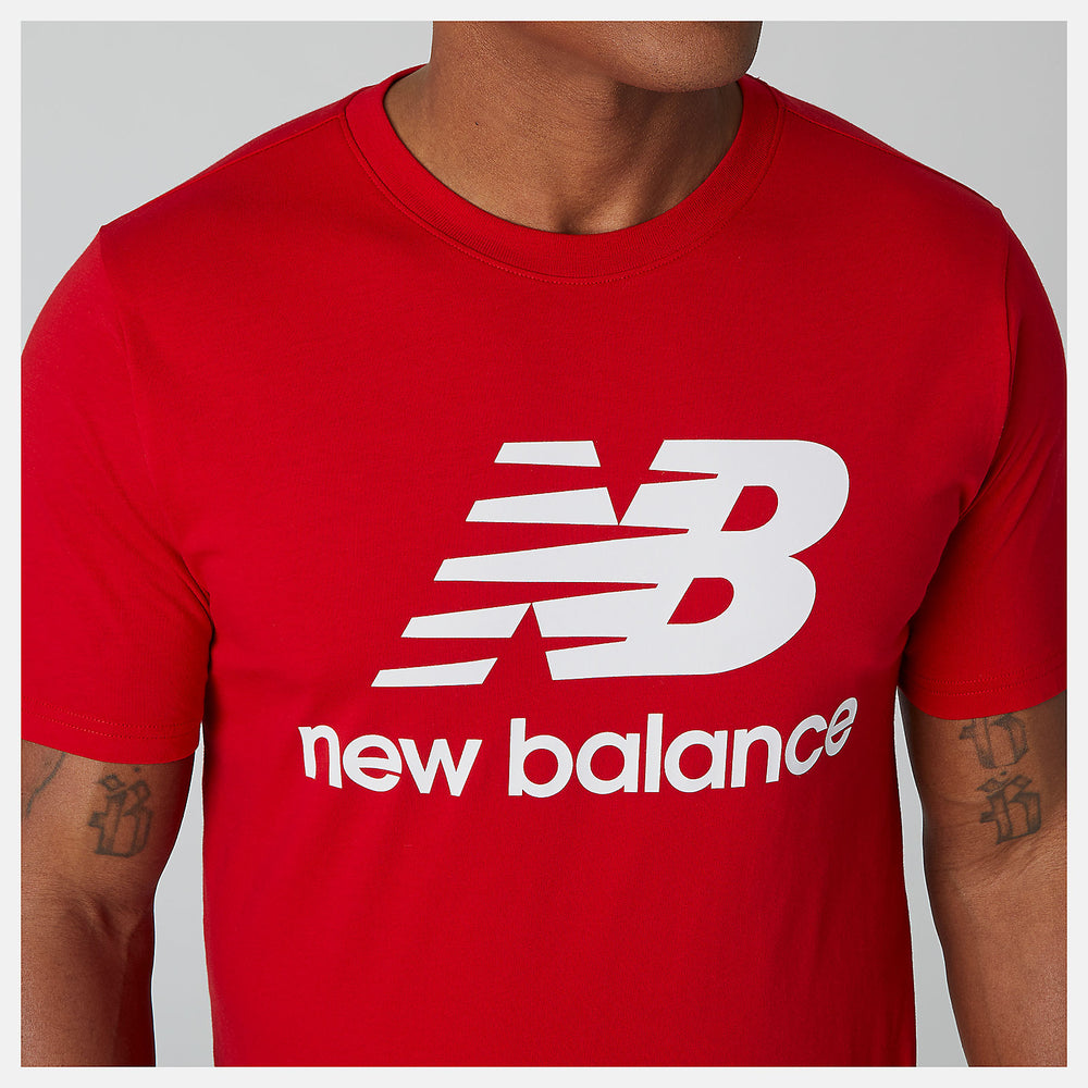 Team Red Essentials Stacked Logo Tee / New Balance Men