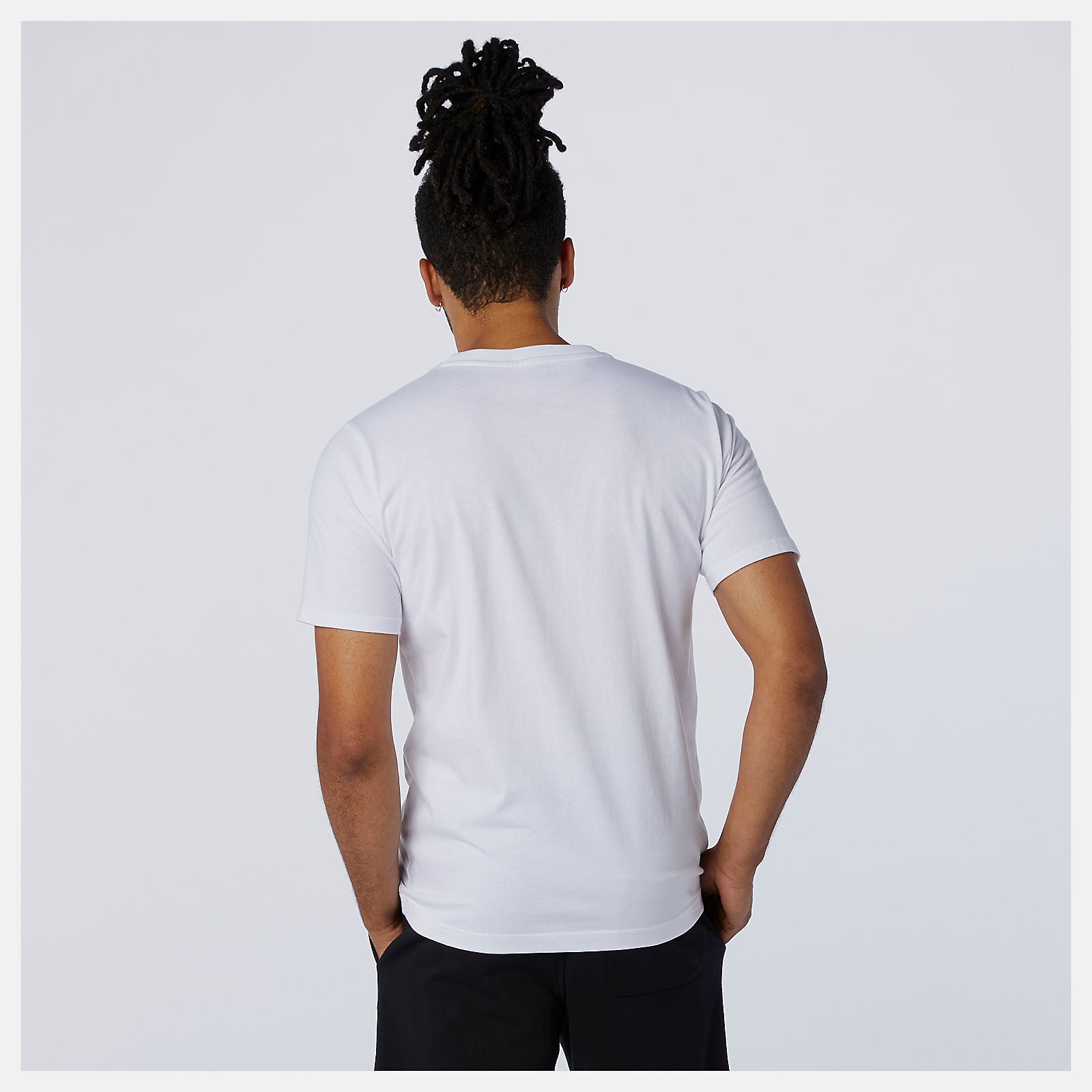 White Essentials Stacked Logo Tee / New Balance Men