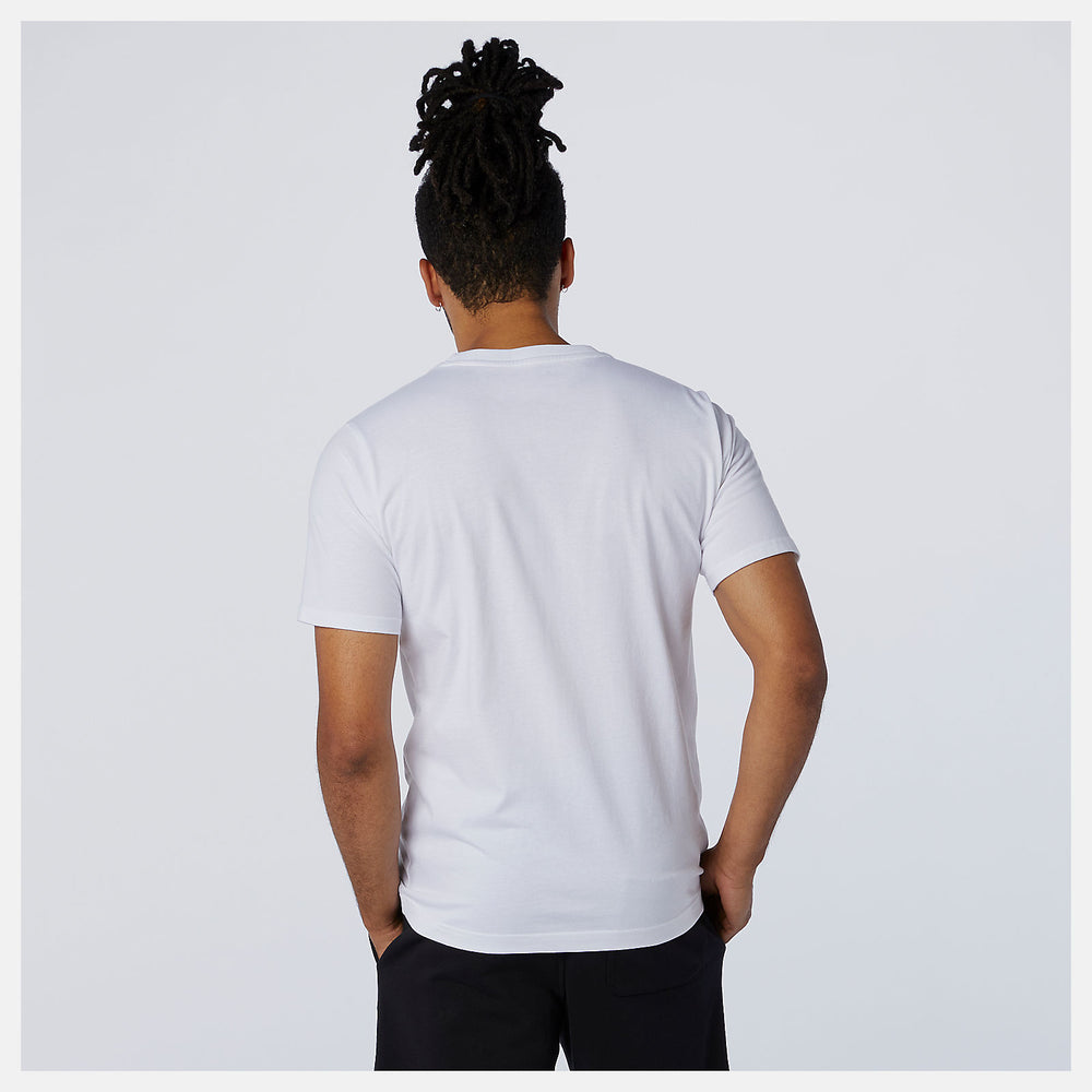 White Essentials Stacked Logo Tee / New Balance Men