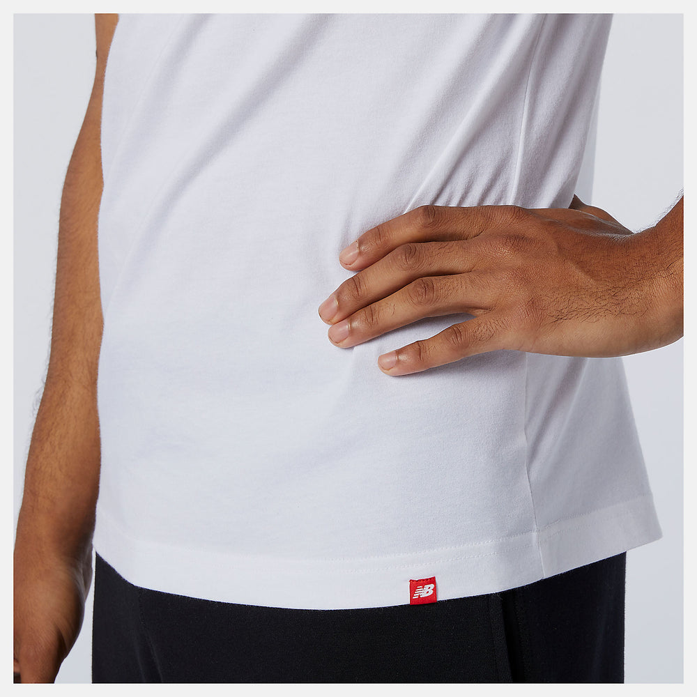 White Essentials Stacked Logo Tee / New Balance Men