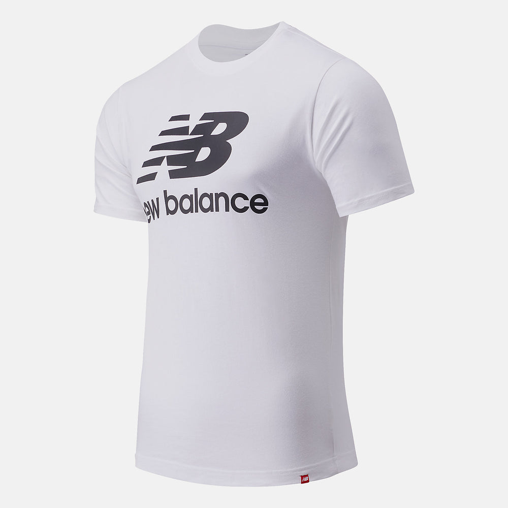 White Essentials Stacked Logo Tee / New Balance Men