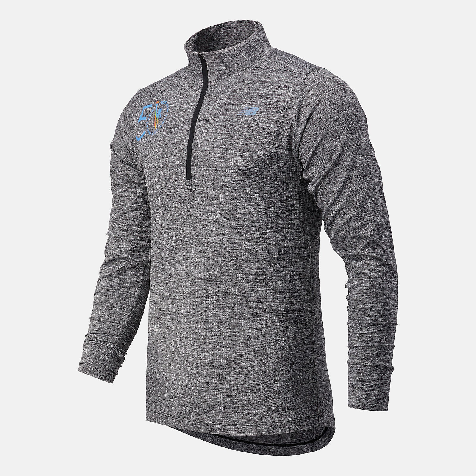 Black Heather NYC Marathon Fortitech Quarter Zip / New Balance Men