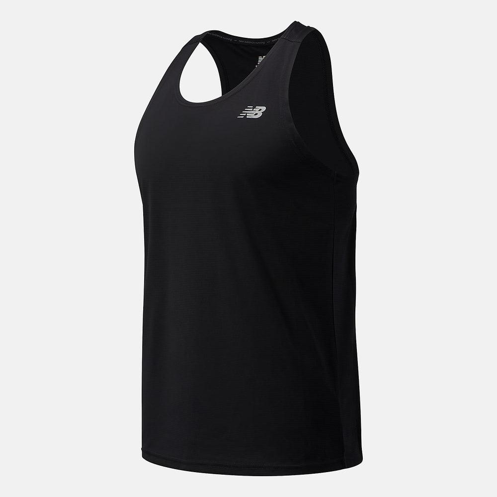 Black Accelerate Singlet / New Balance Men