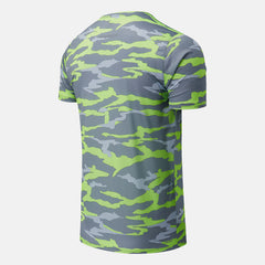 Bleached Lime Glo/Outerspace Printed Accelerate Short Sleeve / New Balance Men