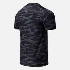 Black Camo Printed Accelerate Short Sleeve / New Balance Men