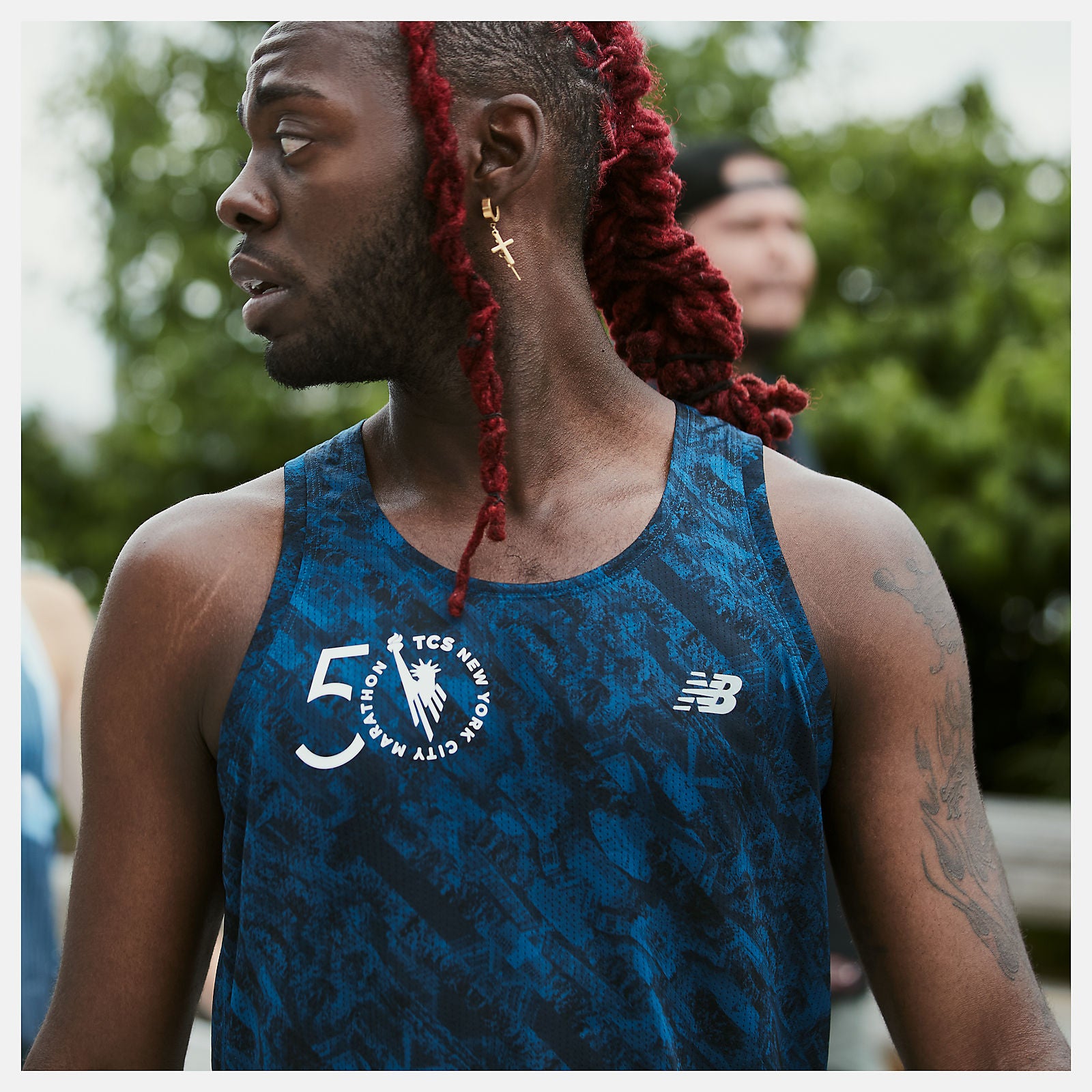 Rogue Wave NYC Marathon Printed Impact Run Singlet / New Balance Men