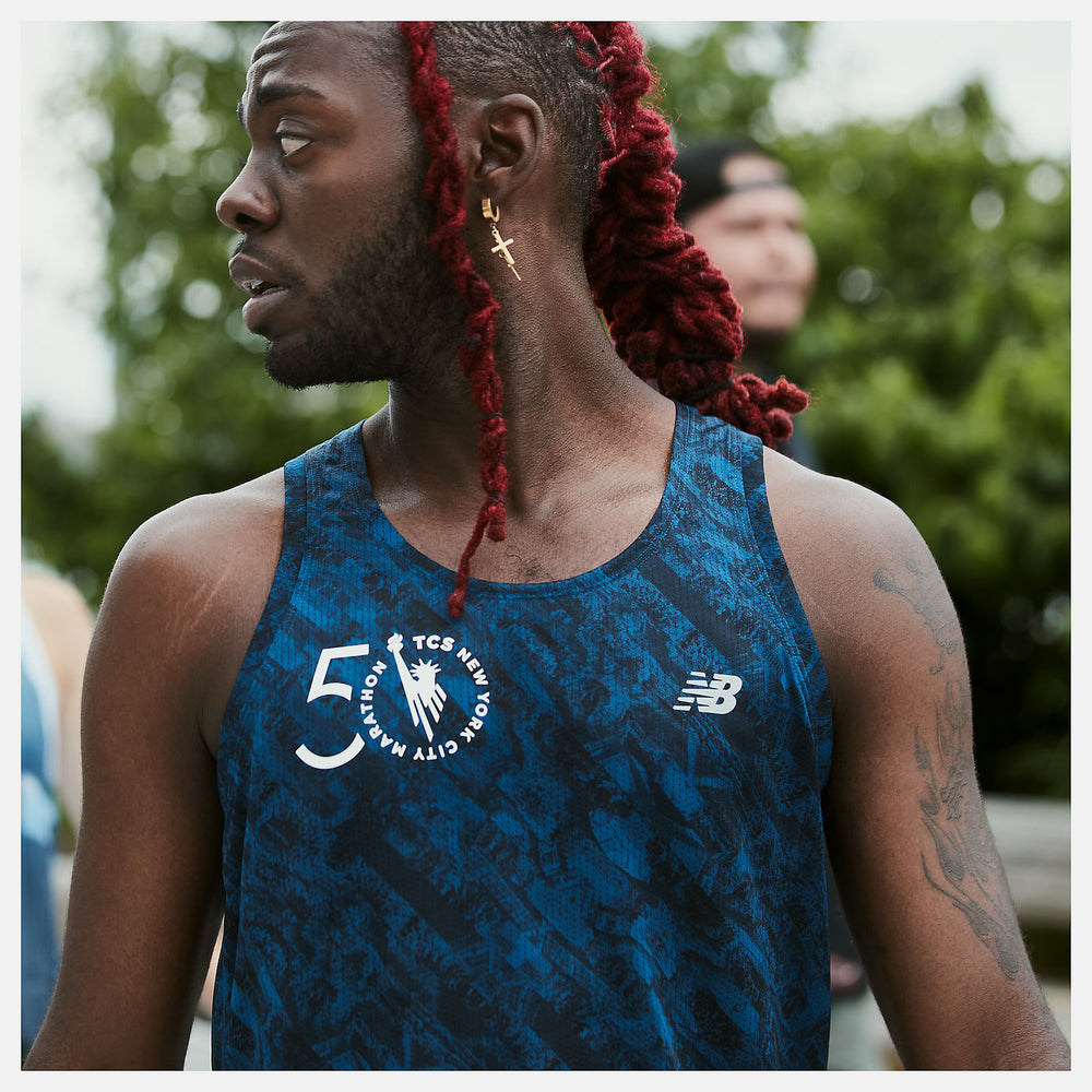 Rogue Wave NYC Marathon Printed Impact Run Singlet / New Balance Men