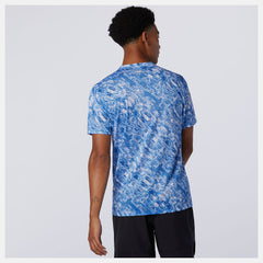 Faded Cobalt NYC Marathon Printed Impact Run Short Sleeve / New Balance Men