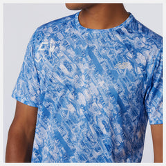 Faded Cobalt NYC Marathon Printed Impact Run Short Sleeve / New Balance Men