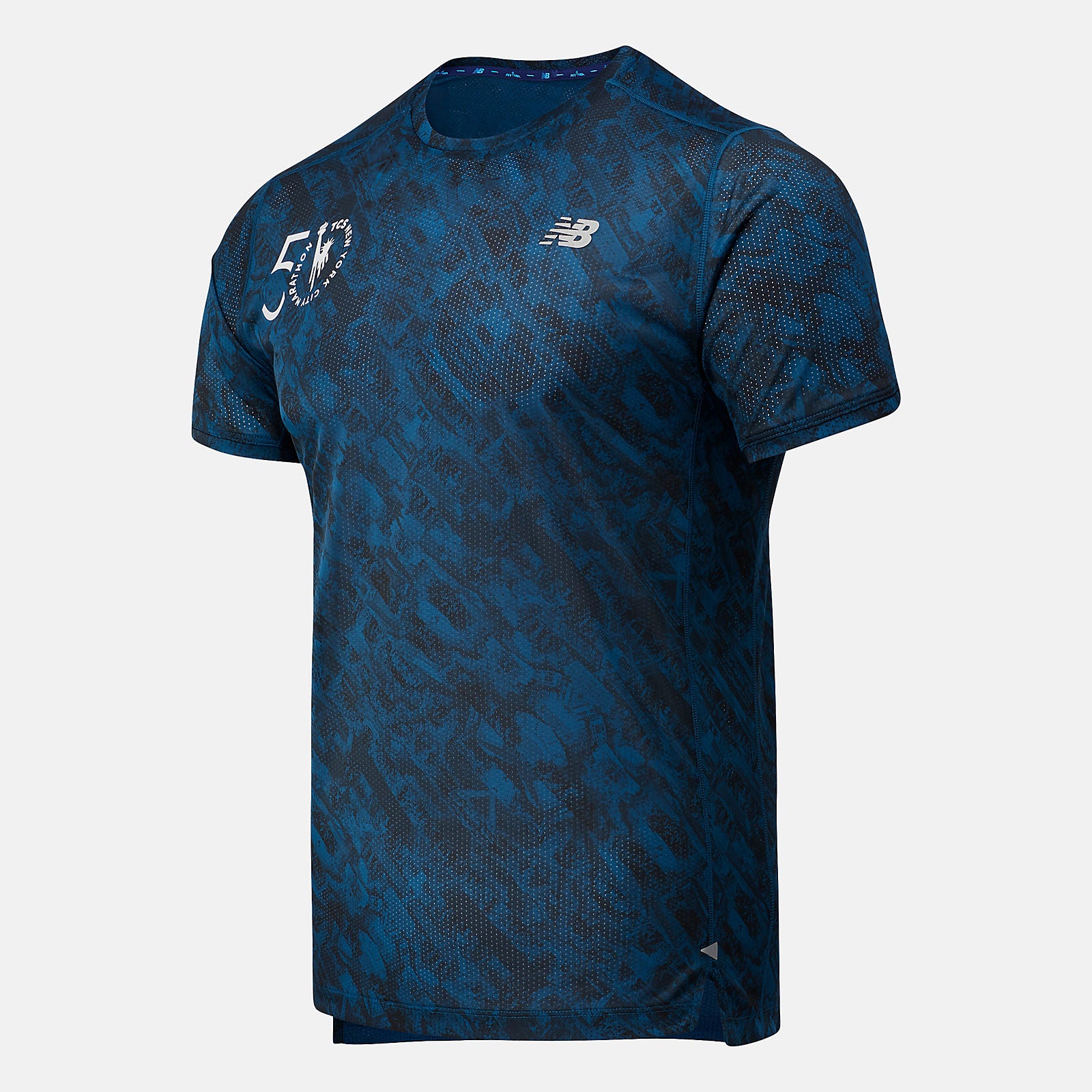 Rogue Wave NYC Marathon Printed Impact Run Short Sleeve / New Balance Men
